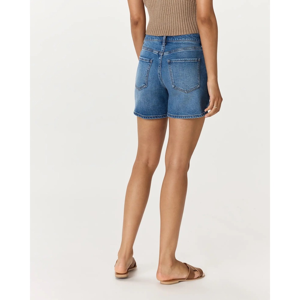 Quince Organic Cotton Stretch Denim Shorts Medium Wash Blue Womens - Picture 2 of 7